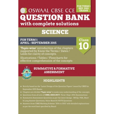 OSWAAL QUESTION BANK WITH COMPLETE SOLUTIONS SCIENCE CLASS 10 TERM 1